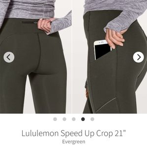 Lululemon Speed Up Crop 21" sz 8